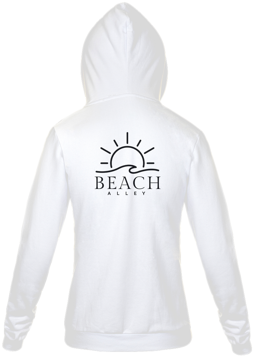 Nome do produto: Moletom com Ziper Unisex Beach Alley Branco