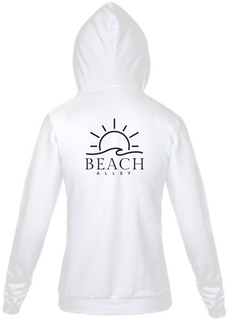 Moletom com Ziper Unisex Beach Alley Branco