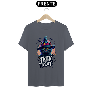 Nome do produtoCAMISETA T-SHIRT CLASSIC, BLACK CAT HALLOWEEN, TRICK OR TREAT