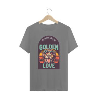 Nome do produtoCAMISETA T-SHIRT PLUS SIZE, DOG GOLDEN LOVE