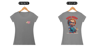 Nome do produtoCAMISETA BABY LONG QUALITY DOG FRENTE E COSTAS, LINHA FILME CHUCKY BRINCA COMIGO