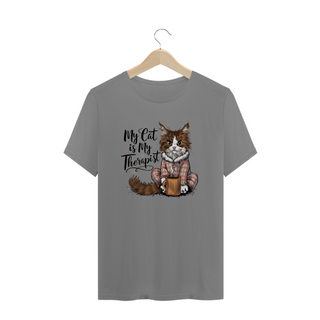 Nome do produtoCAMISETA T-SHIRT PLUS SIZE, MY CAT IS MY THERAPIST