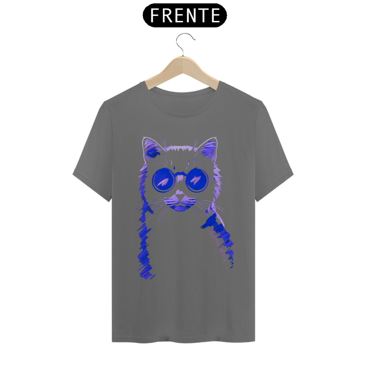 Nome do produto: CAMISETA T-SHIRT ESTONADA, CAT TRAÇOS