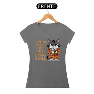 Nome do produtoCAMISETA BABY LONG ESTONADA, CAT COFFEE