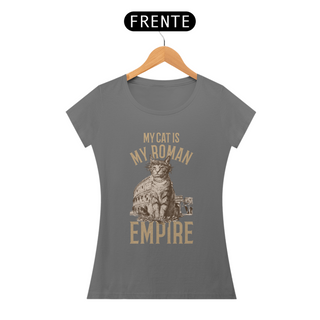 Nome do produtoCAMISETA BABY LONG ESTONADA, MY CAT IS MY ROMAN 