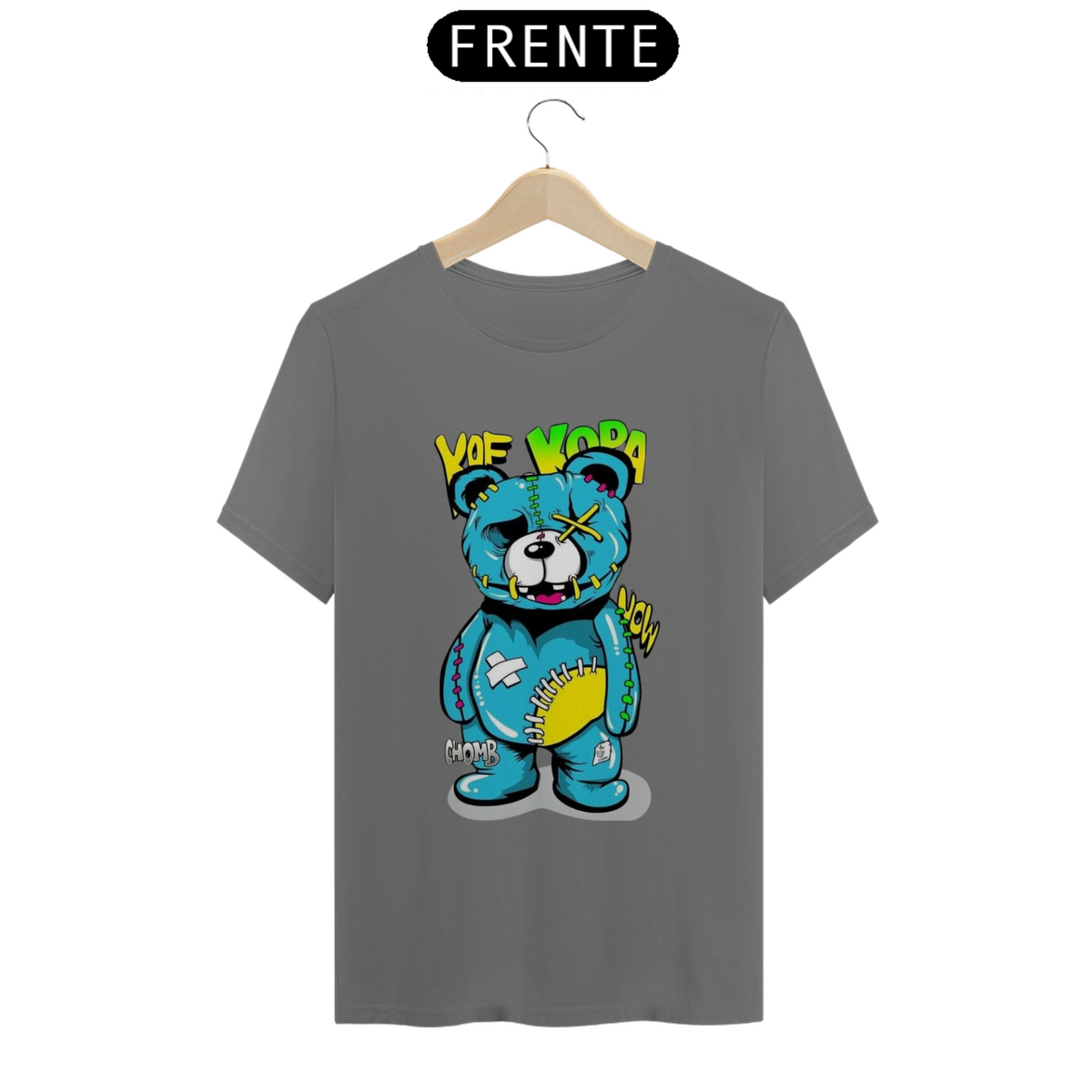 Nome do produto: CAMISETA T-SHIRT ESTONADA, URSINHO HARD