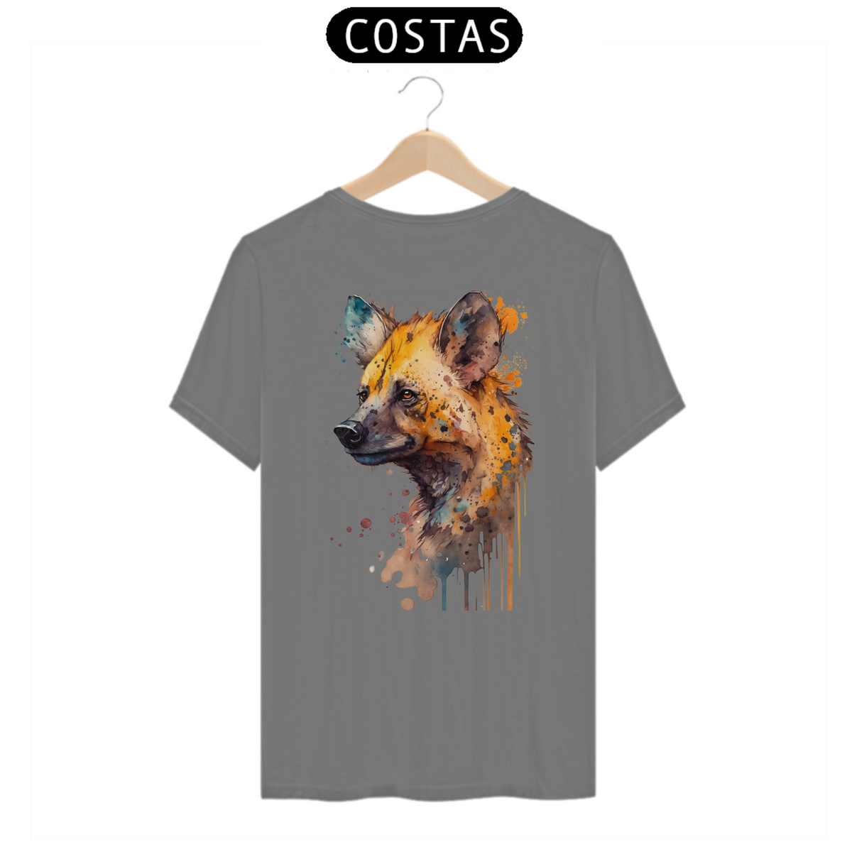 Nome do produto: CAMISETA T-SHIRT ESTONADA COSTAS, HIENA