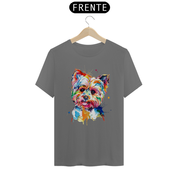 CAMISETA T-SHIRT ESTONADA, DOG YORKSHIRE TERRIER