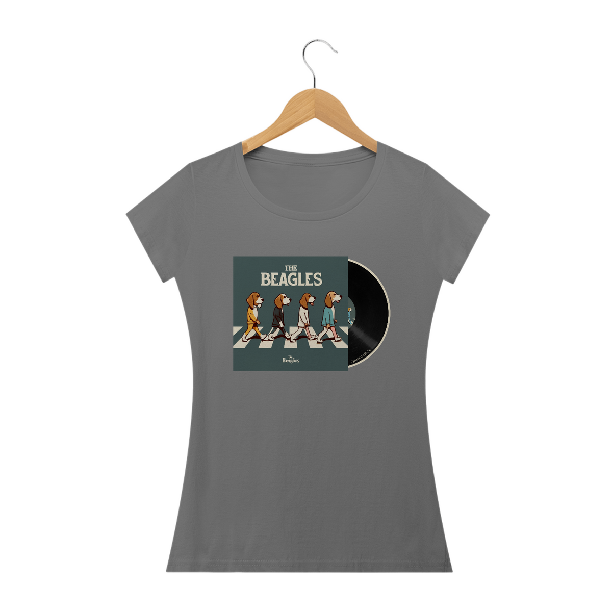 Nome do produto: CAMISETA BABY LONG ESTONADA DOG, THE BEAGLES CAPA DISCO 02