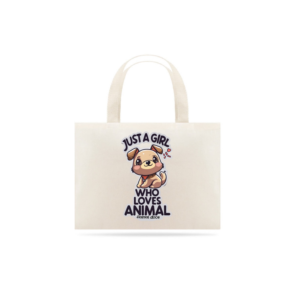 Nome do produto: ECO BAG GRANDE CRU, JUST A GIRL, 100% ALGODAO, MEDIDA 40X35CM 