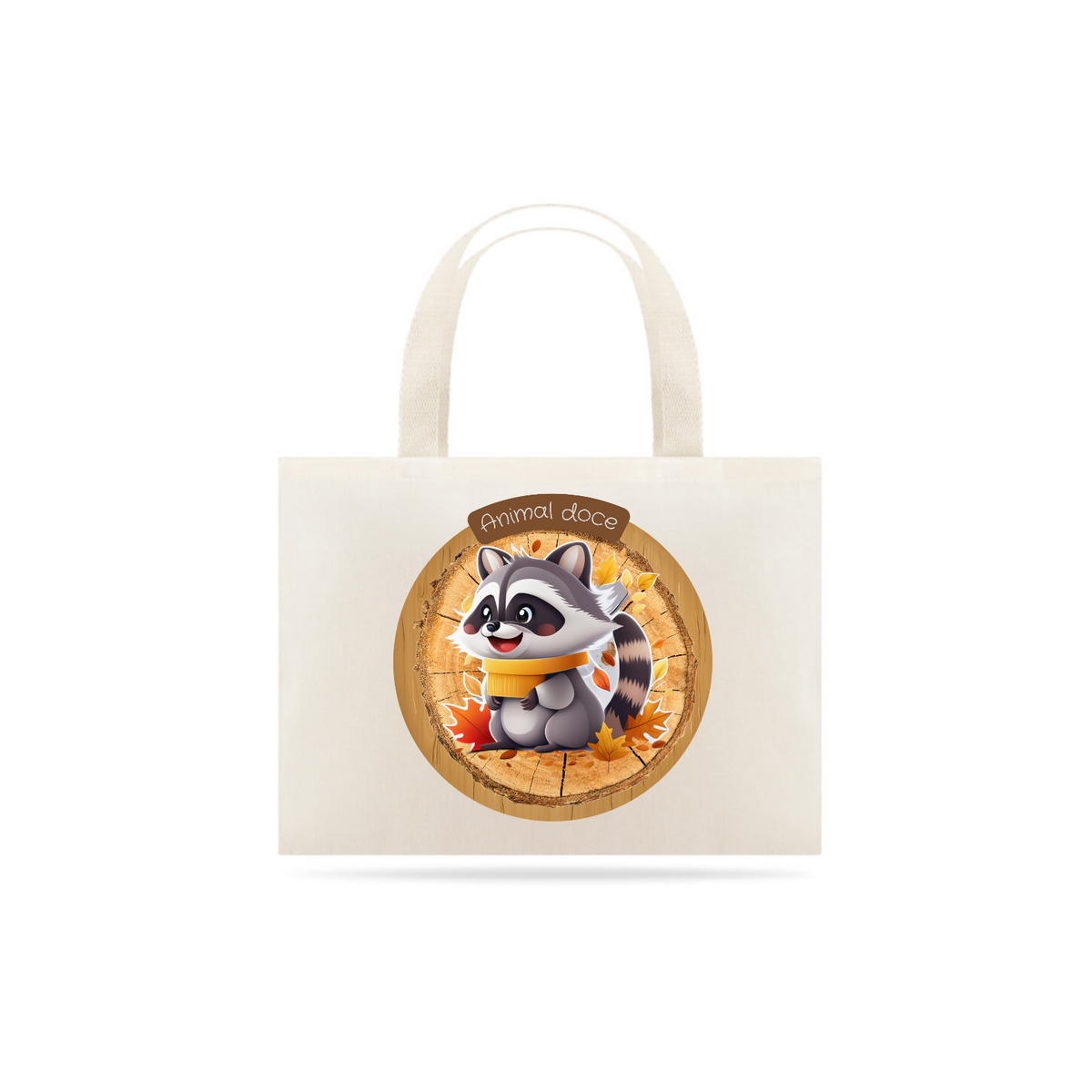 Nome do produto: ECOBAG GRANDE CRU RACOON, 100%ALGODAO