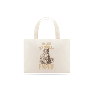 ECOBAG GRANDE CRU, MY CAT IS MY ROMAN EMPIRE, 100%ALGODAO, P-M-G 