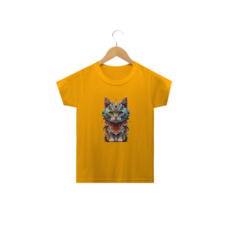 Nome do produtoCAMISETA CLASSIC INFANTIL, COLORFUL CAT-2 A 14 ANOS