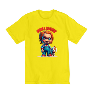 Nome do produtoCAMISETA QUALITY INFANTIL, CHUCKY BRINCA COMIGO-2 A 8 ANOS