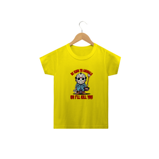 Nome do produtoCAMISETA CLASSIC INFANTIL, DOG JASON BE KIND SEXTA FEIRA 13-2 A 14 ANOS