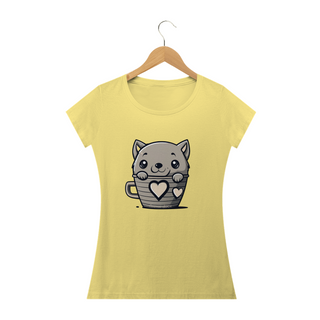 Nome do produtoCAMISETA BABY LONG ESTONADA, CAT IN THE CUP