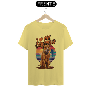 Nome do produtoCAMISETA T-SHIRT ESTONADA DOG, I LOVE MY CARAMELO