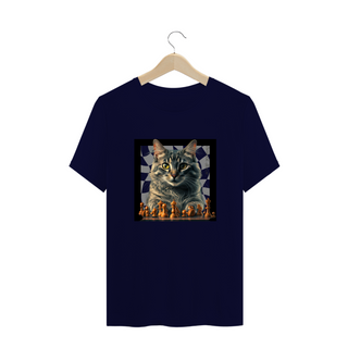 Nome do produtoCAMISETA T-SHIRT PLUS SIZE, CAT PLAYING CHESS