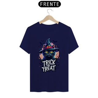 Nome do produtoCAMISETA T-SHIRT CLASSIC, BLACK CAT HALLOWEEN, TRICK OR TREAT