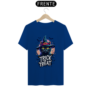 Nome do produtoCAMISETA T-SHIRT CLASSIC, BLACK CAT HALLOWEEN, TRICK OR TREAT