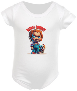 Nome do produtoBODY INFANTIL DOG, FILME VERSÃO FOFINHA CHUCKY BRINCA COMIGO-P M G GG