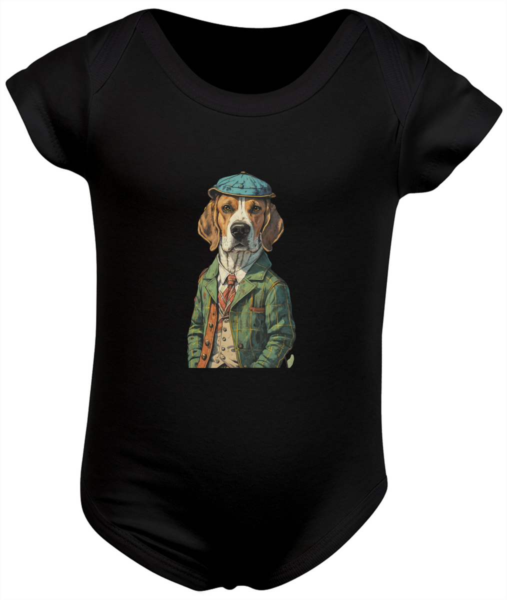 Nome do produto: BODY INFANTIL, DOG BEAGLE SHERLOCK HOLMES-P M G GG