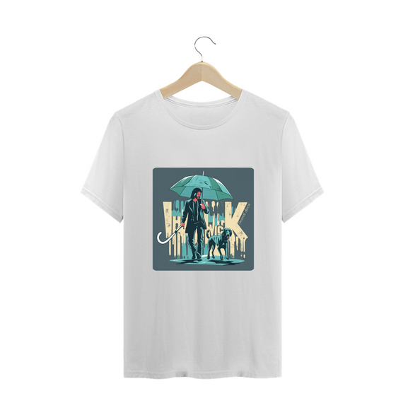 CAMISETA T-SHIRT  PLUS SIZE, LINHA FILME JOHN WICK DOG