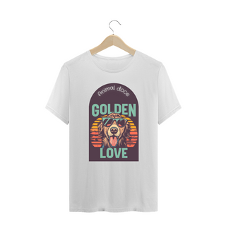 Nome do produtoCAMISETA T-SHIRT PLUS SIZE, DOG GOLDEN LOVE