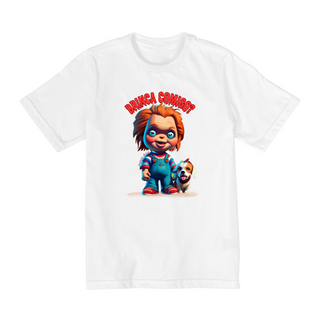 Nome do produtoCAMISETA QUALITY INFANTIL, CHUCKY BRINCA COMIGO-2 A 8 ANOS