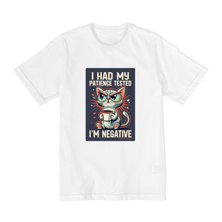 Nome do produtoCAMISETA QUALITY INFANTIL CAT, I HAD MY PATIENCE TESTED-10 A 14 ANOS