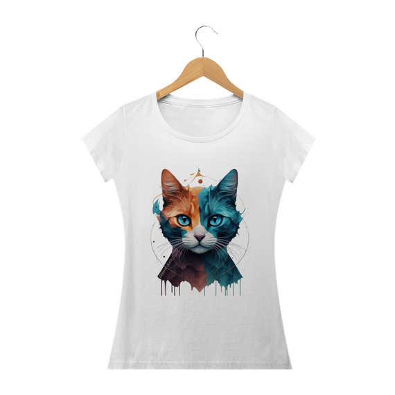 CAMISETA BABY LONG CLASSIC, COLORFUL CAT 