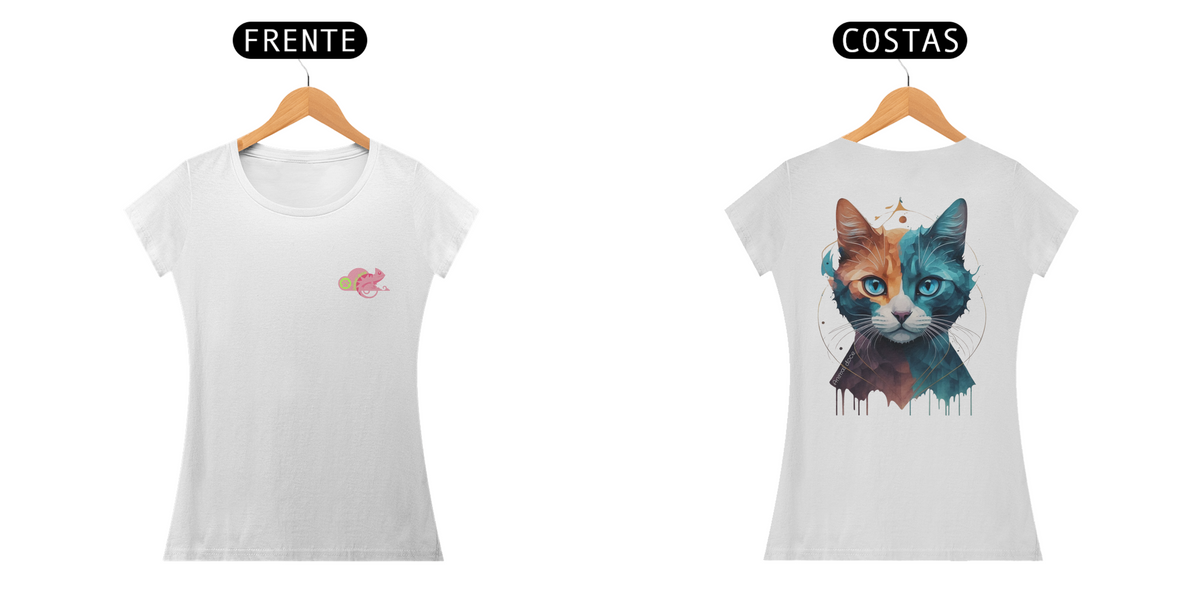 Nome do produto: CAMISETA BABY LONG PRIME F/V, COLORFUL CAT 