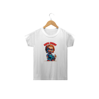 Nome do produtoCAMISETA INFANTIL CLASSIC DOG, CHUCKY BE KIND BRINCA COMIGO-2 A 14 ANOS