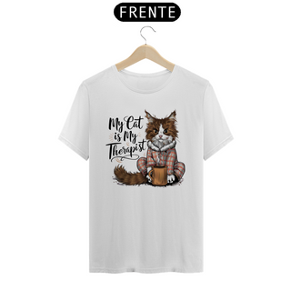 Nome do produtoCAMISETA T-SHIRT PRIME, MY CAT IS MY THERAPIST 