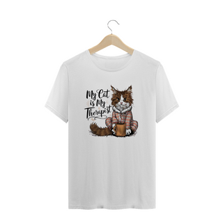 Nome do produtoCAMISETA T-SHIRT PLUS SIZE, MY CAT IS MY THERAPIST