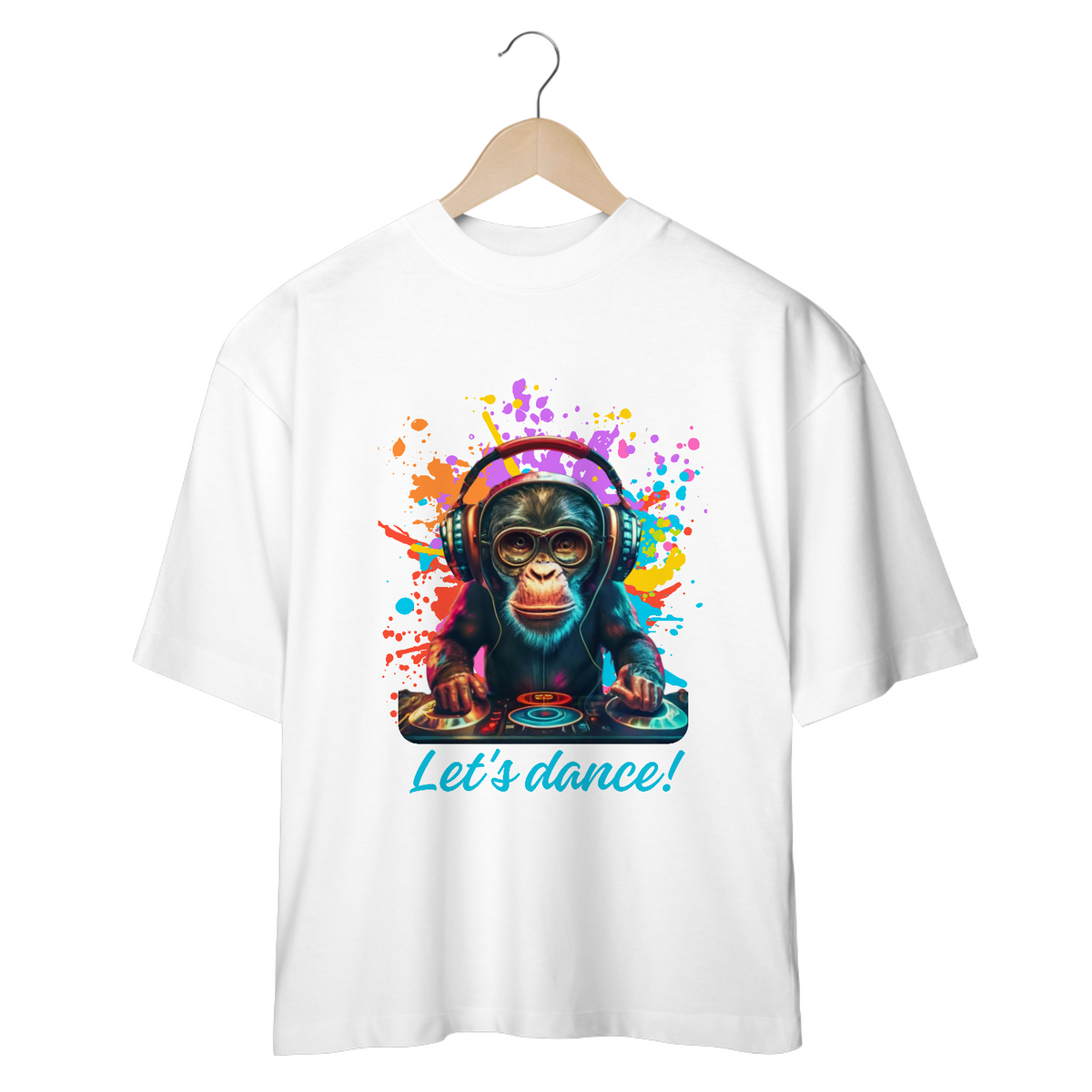 Nome do produto: CAMISETA OVERSIZED, MONKEY LET´S DANCE