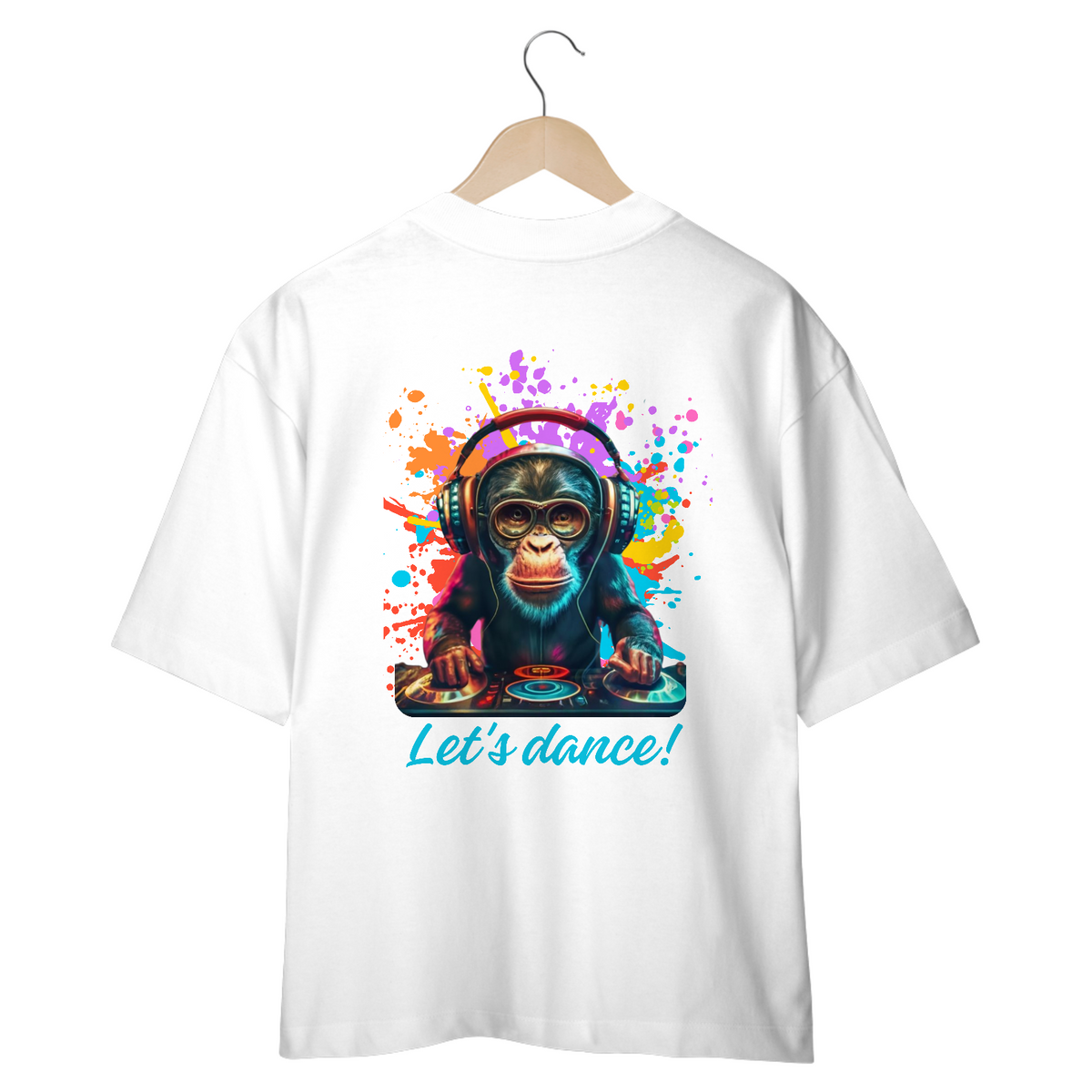 Nome do produto: CAMISETA OVERSIZED COSTAS, MONKEY LET´S DANCE