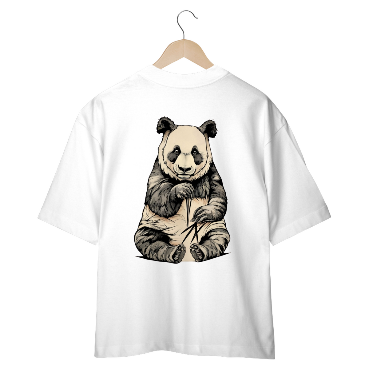 Nome do produto: CAMISETA OVERSIZED COSTAS, PANDA PB