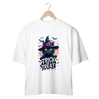 Nome do produtoCAMISETA OVERSIZED, BLACK CAT HALLOWEEN, TRICK OR TREAT