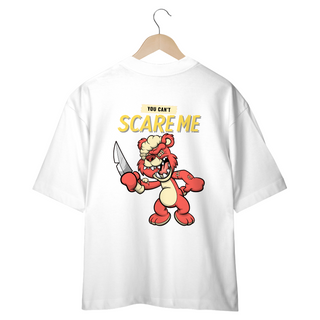 Nome do produtoCAMISETA OVERSIZED COSTAS, URSINHO PYSCHO YOU CAN´T SCARE ME