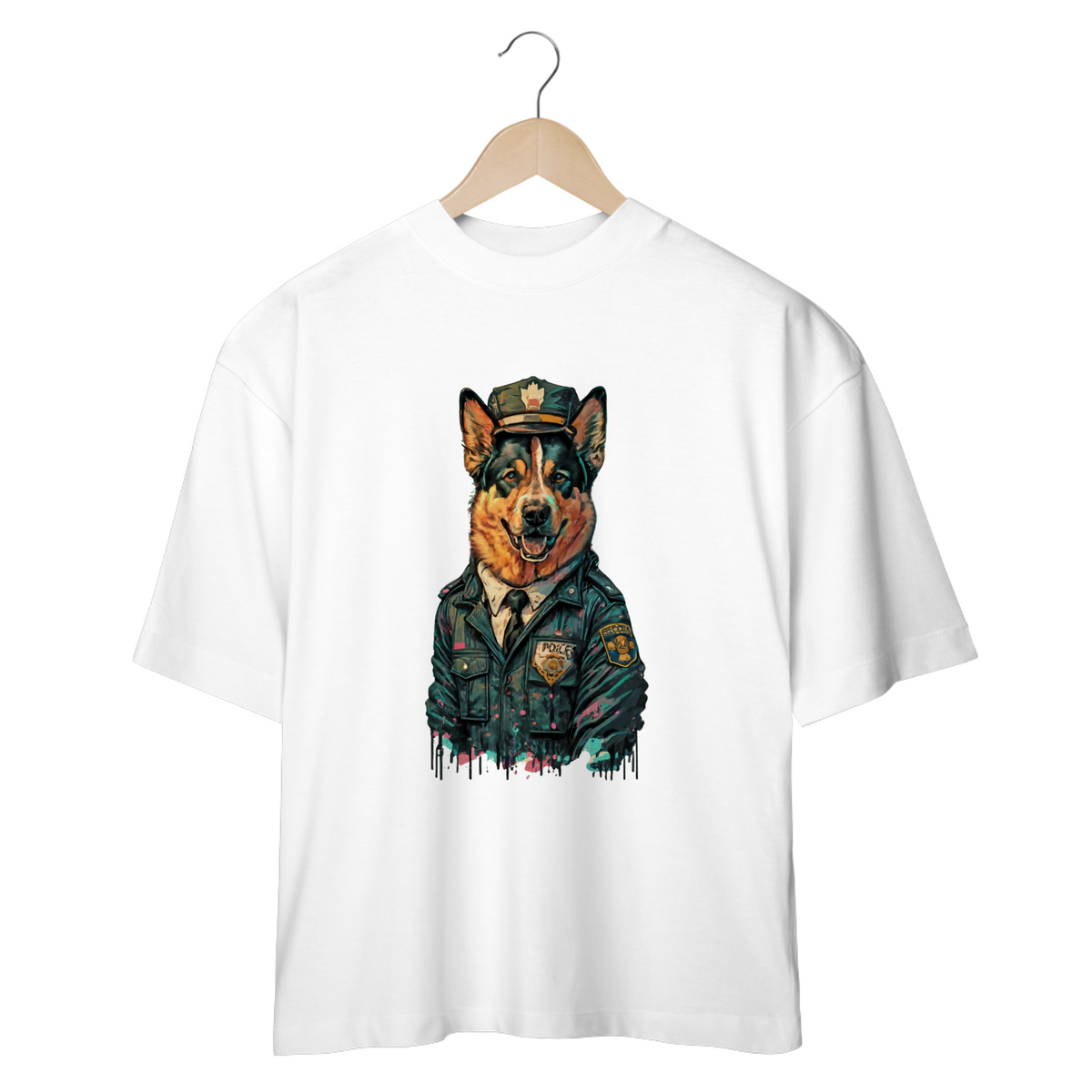 Nome do produto: CAMISETA OVERSIZED, DOG PASTOR 