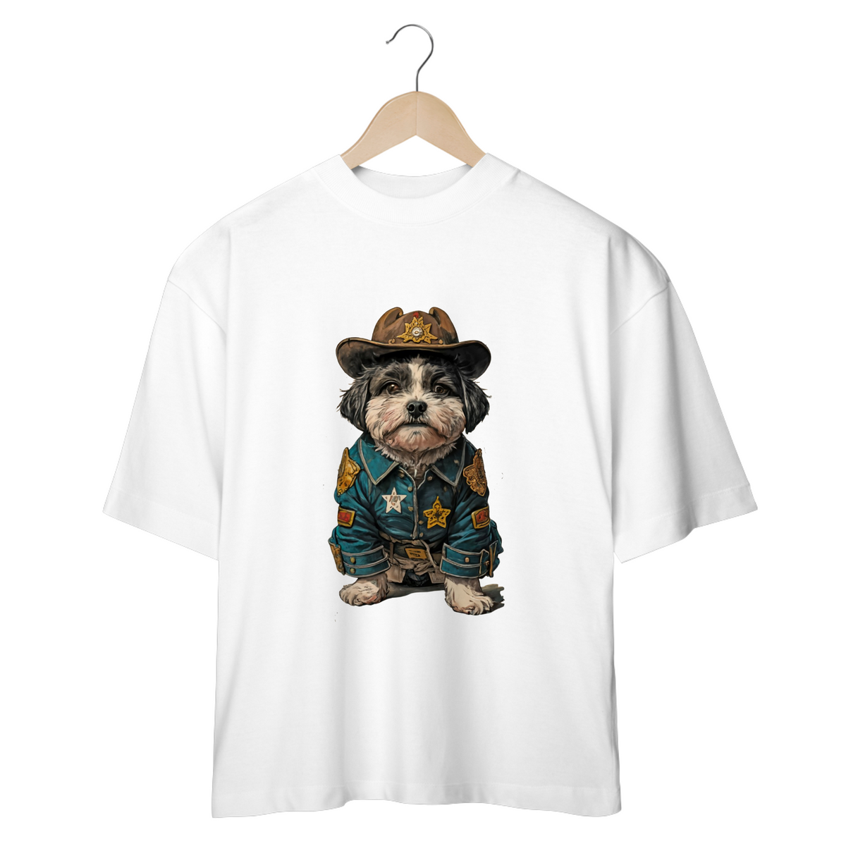 Nome do produto: CAMISETA OVERSIZED, DOG SHIH TZU