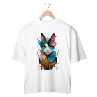 Nome do produtoCAMISETA OVERSIZED, COLORFUL CAT