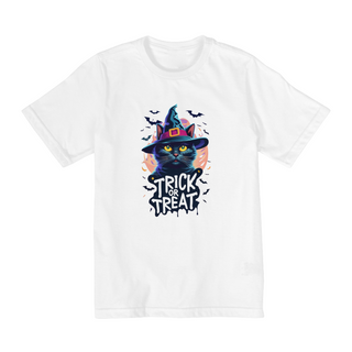 Nome do produtoCAMISETA QUALITY INFANTIL, BLACK CAT HALLOWEEN, TRICK OR TREAT-2 A 8 ANOS