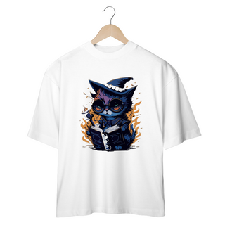 Nome do produtoCAMISETA OVERSIZED, BLACK CAT HALLOWEEN