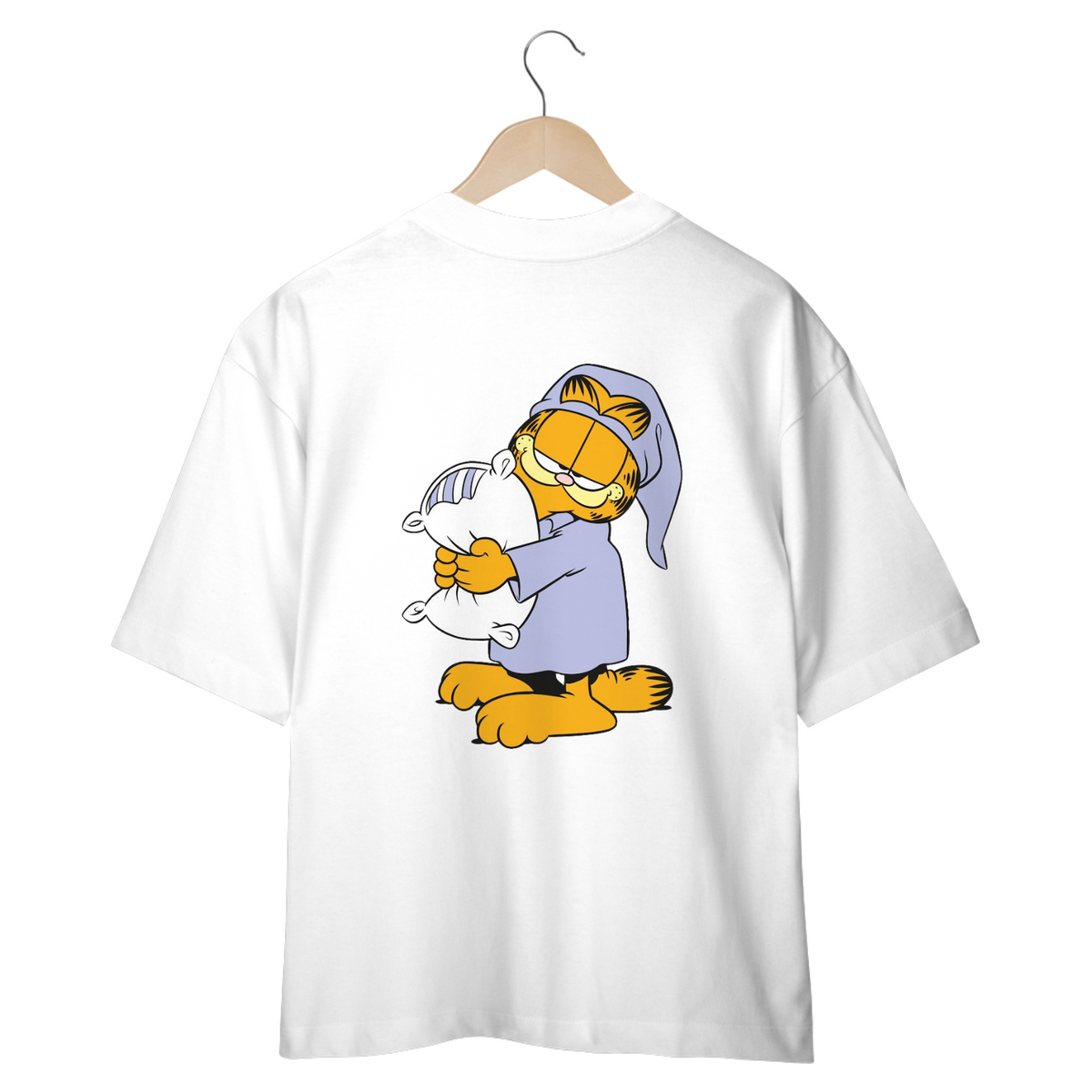 Nome do produto: CAMISETA OVERSIZED COSTAS, CAT GARFIELD