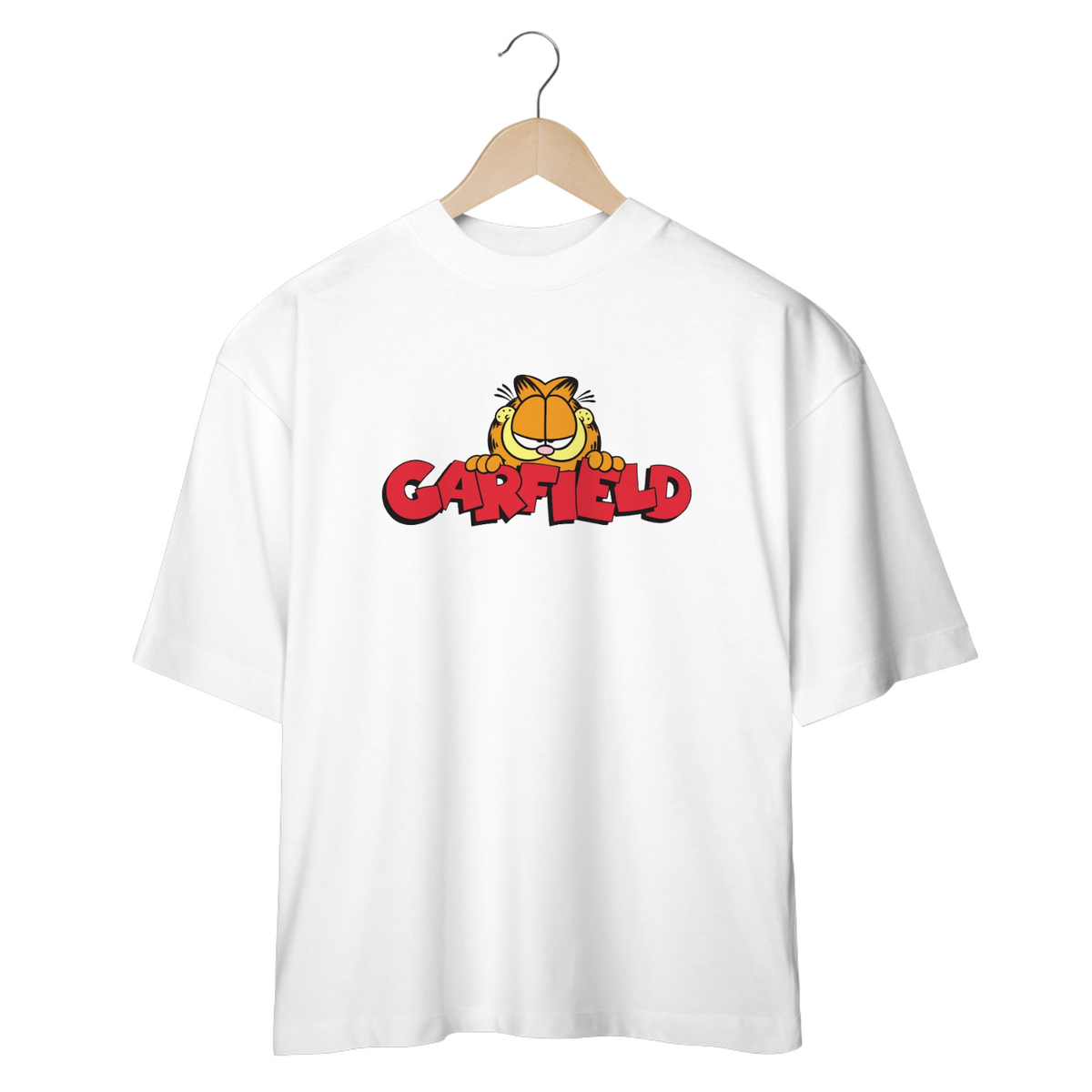 Nome do produto: CAMISETA OVERSIZED, GARFIELD