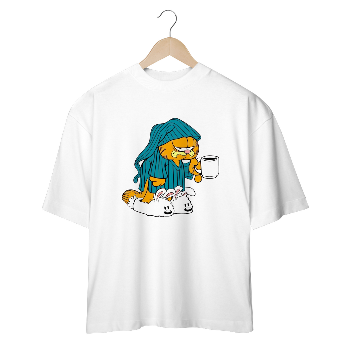 Nome do produto: CAMISETA OVERSIZED, GARFIELD SONECA