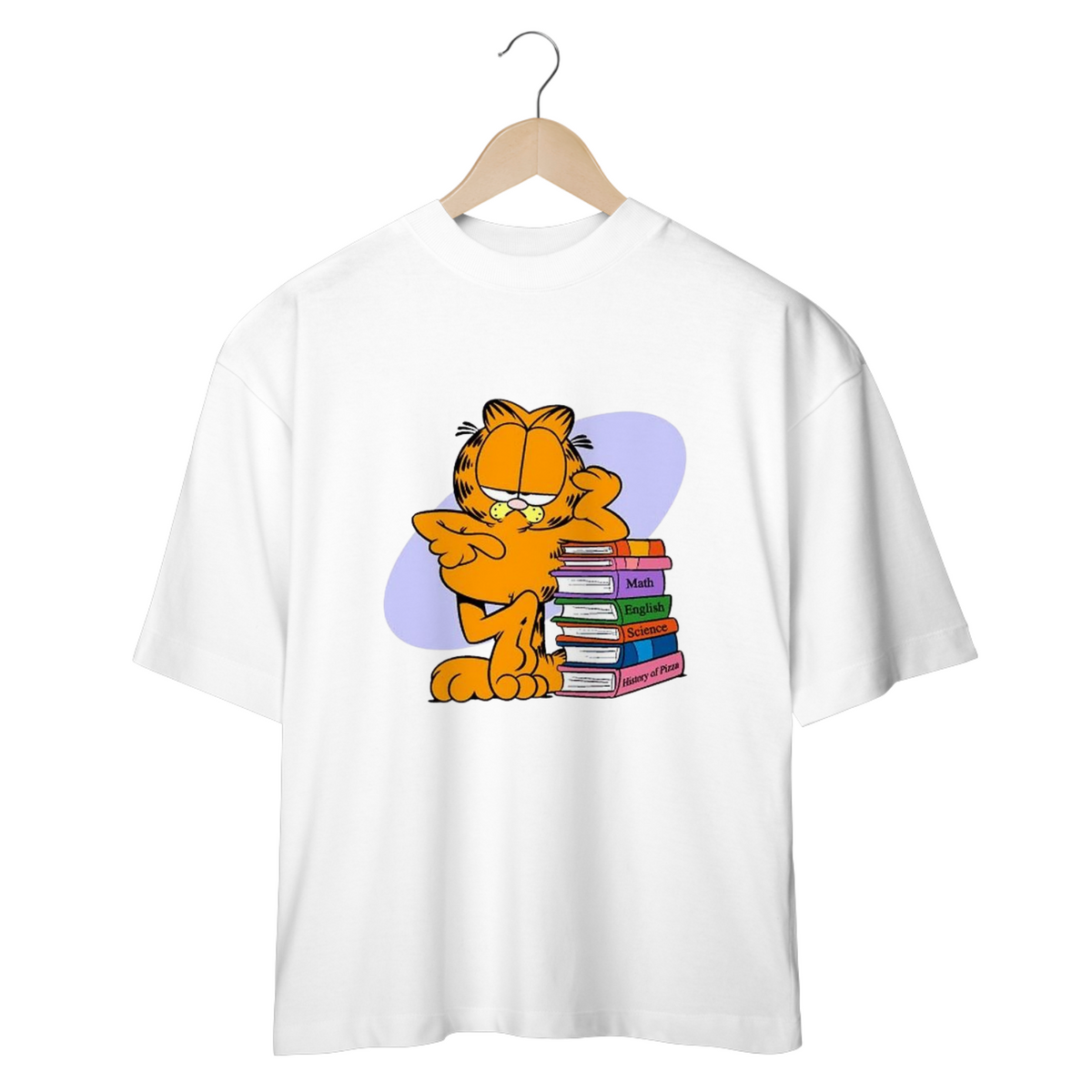 Nome do produto: CAMISETA OVERSIZED, GARFIELD INTELECTO