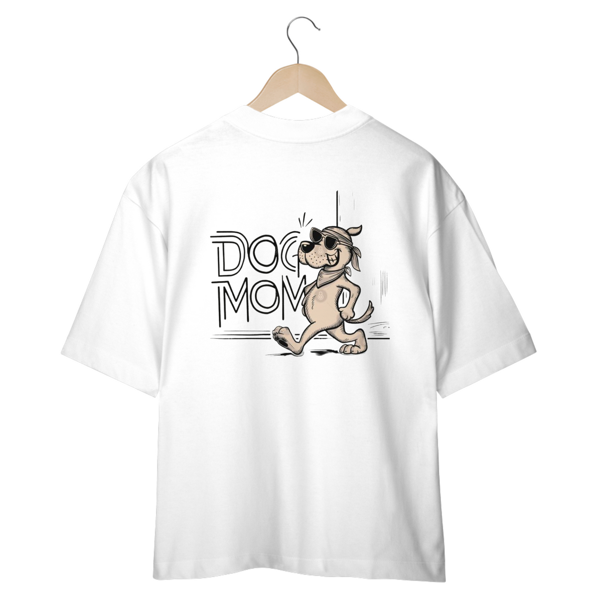 Nome do produto: CAMISETA OVERSIZED COSTAS, DOG MOM